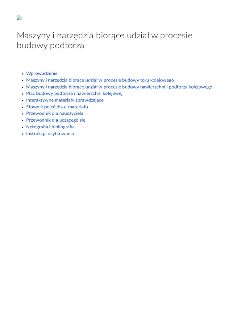 Maszyny I Narzedzia Biorace Udzial W Procesie Budowy Podtorza | PDF