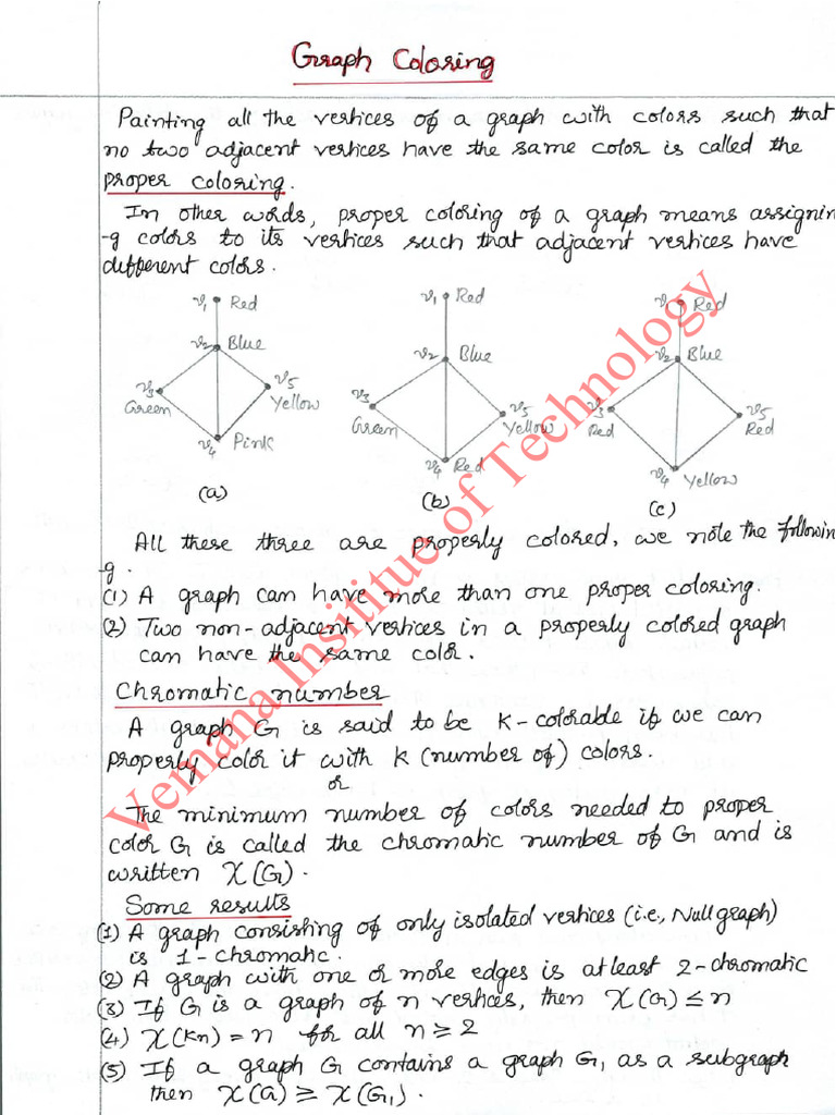 Graph Theory Module 5 | PDF