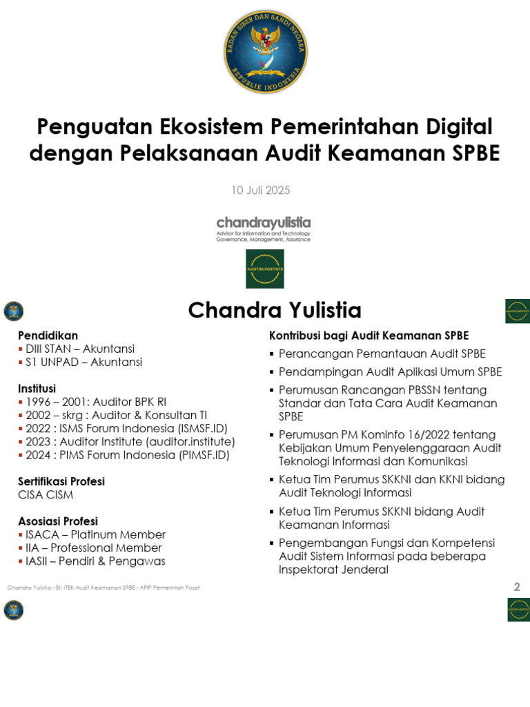 Audit Keamanan SPBE untuk Pemerintahan Digital | PDF