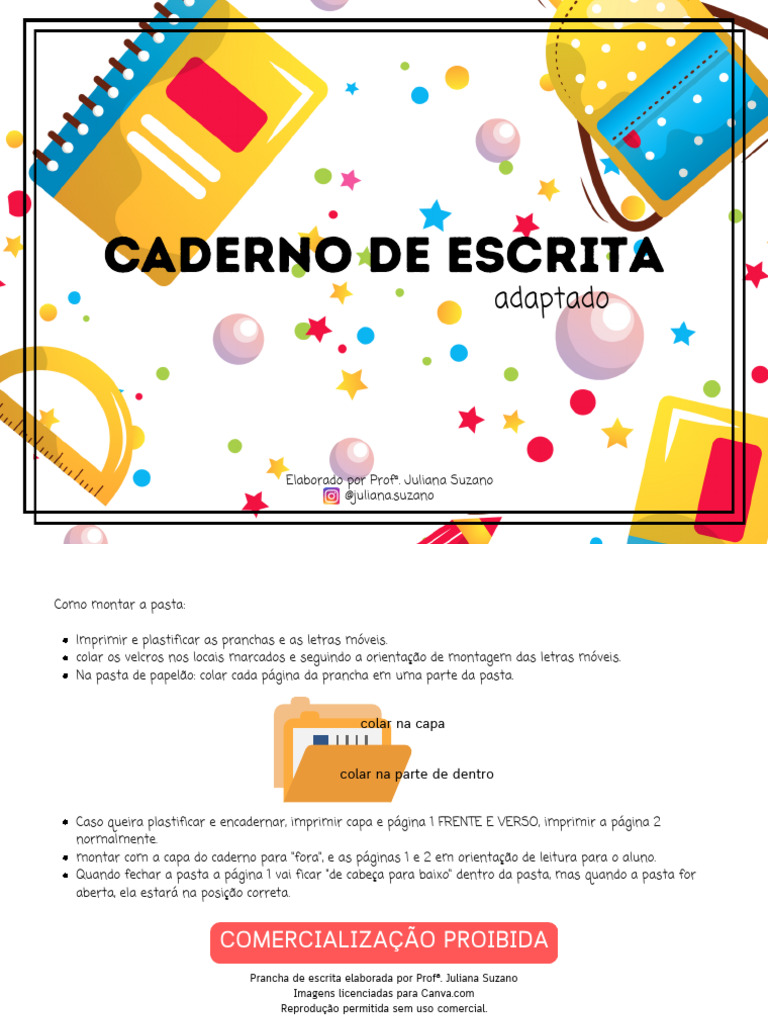 Caderno Adaptado de Escrita Infantil | PDF | Ortografia | Linguística