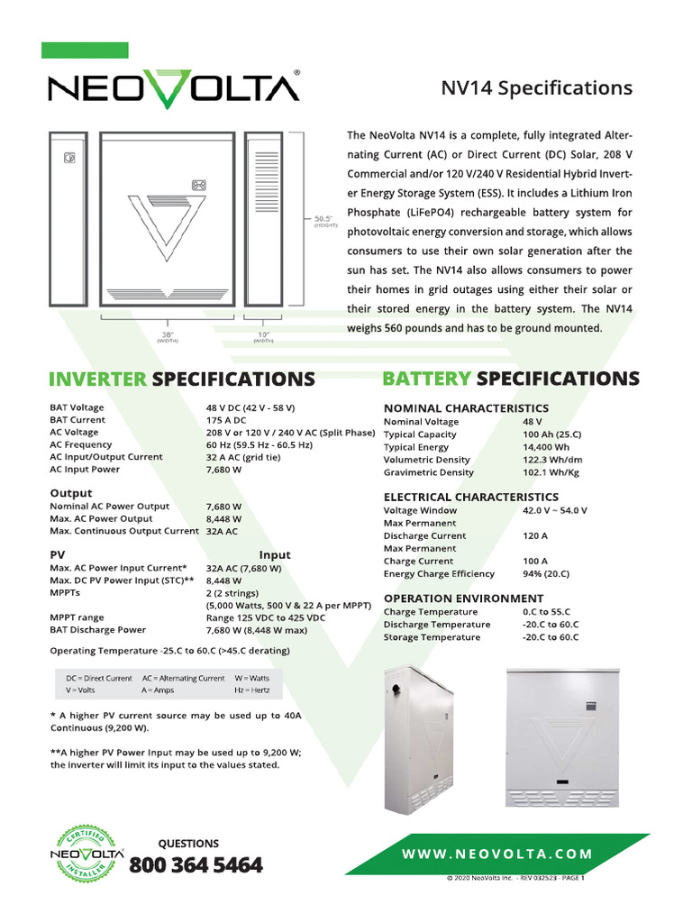 NeoVolta Battery System Overview | PDF
