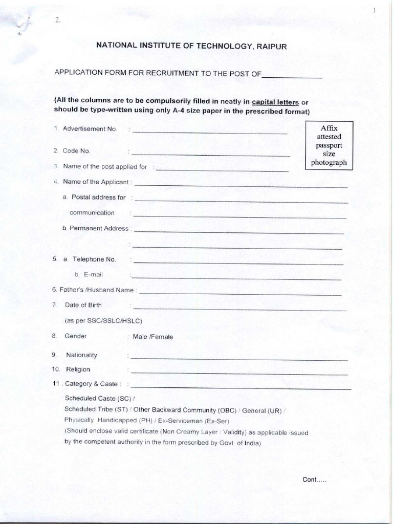Application Form | PDF