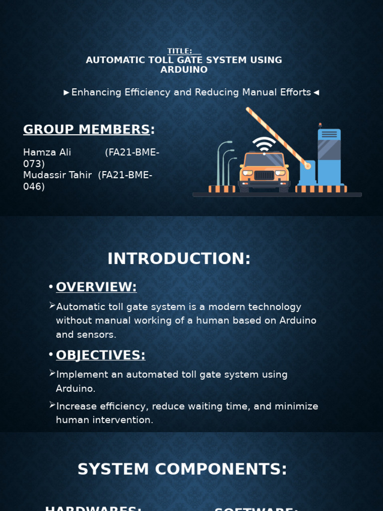 Automatic Toll Gate System Overview | PDF
