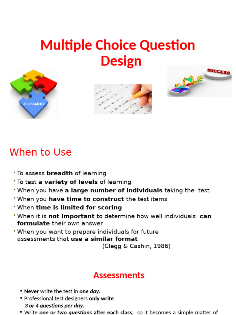 Guide to Effective Multiple-Choice Questions | PDF | Multiple Choice ...
