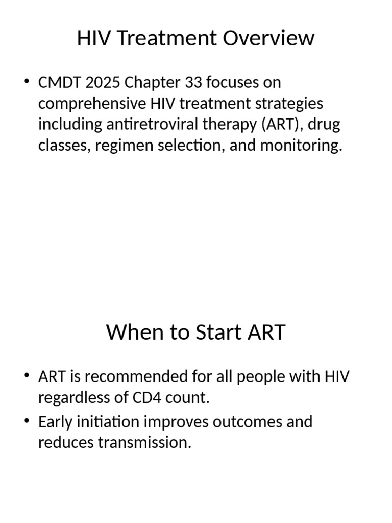 HIV Treatment Strategies and Regimens | PDF | Management Of Hiv/Aids ...