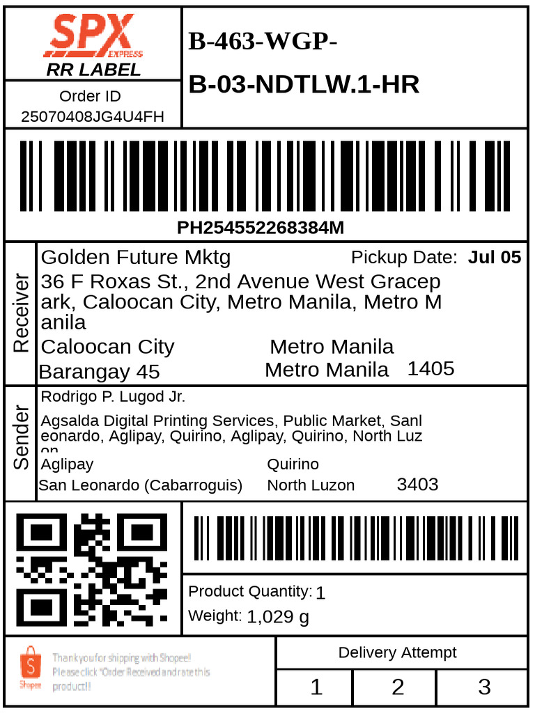 Order Delivery Details and Tracking | PDF