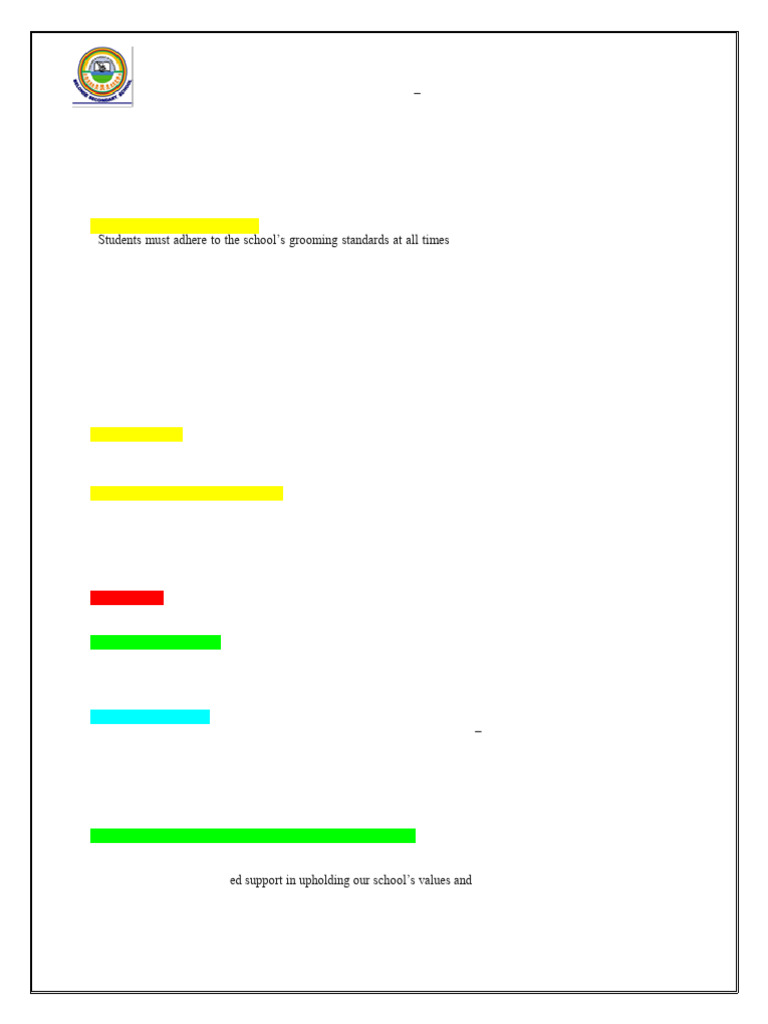Belonie Secondary School Term 2 Reminders | PDF | Clothing | Fashion