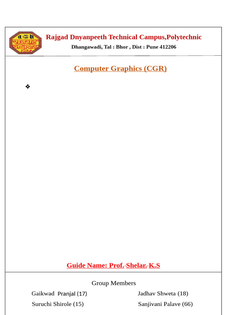 Computer Graphics Project Overview | PDF