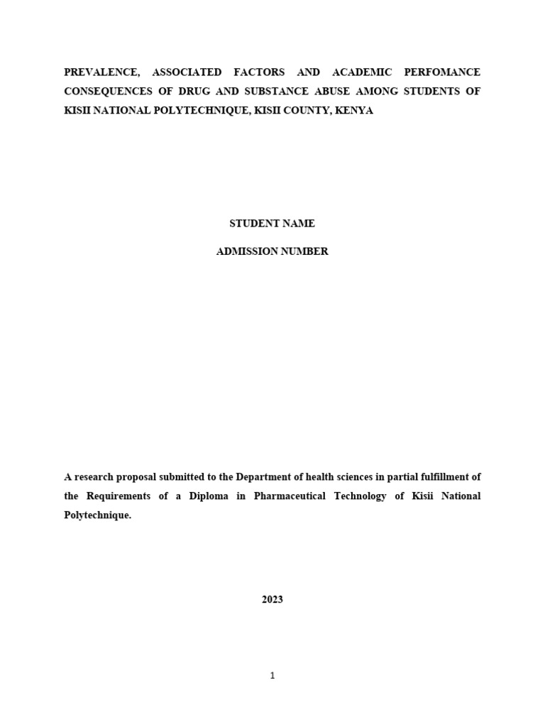 KNP Health Science Research Project Example 1 | PDF | Psychoactive ...