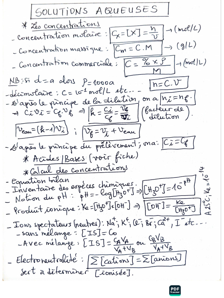 Solution Aqueuse | PDF