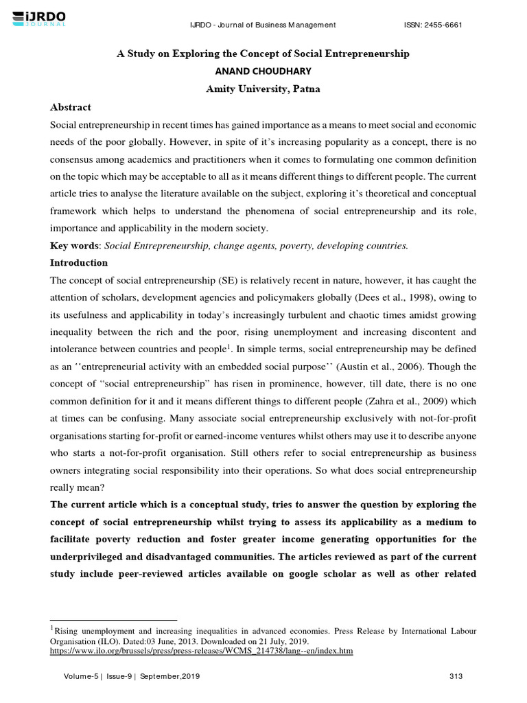Understanding Social Entrepreneurship Concepts | PDF | Social ...