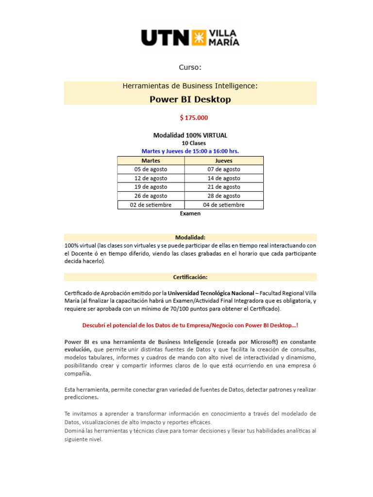 Utn. Frvm. Programa. Power Bi Desktop. Agosto 2025. PDF 1 | PDF ...