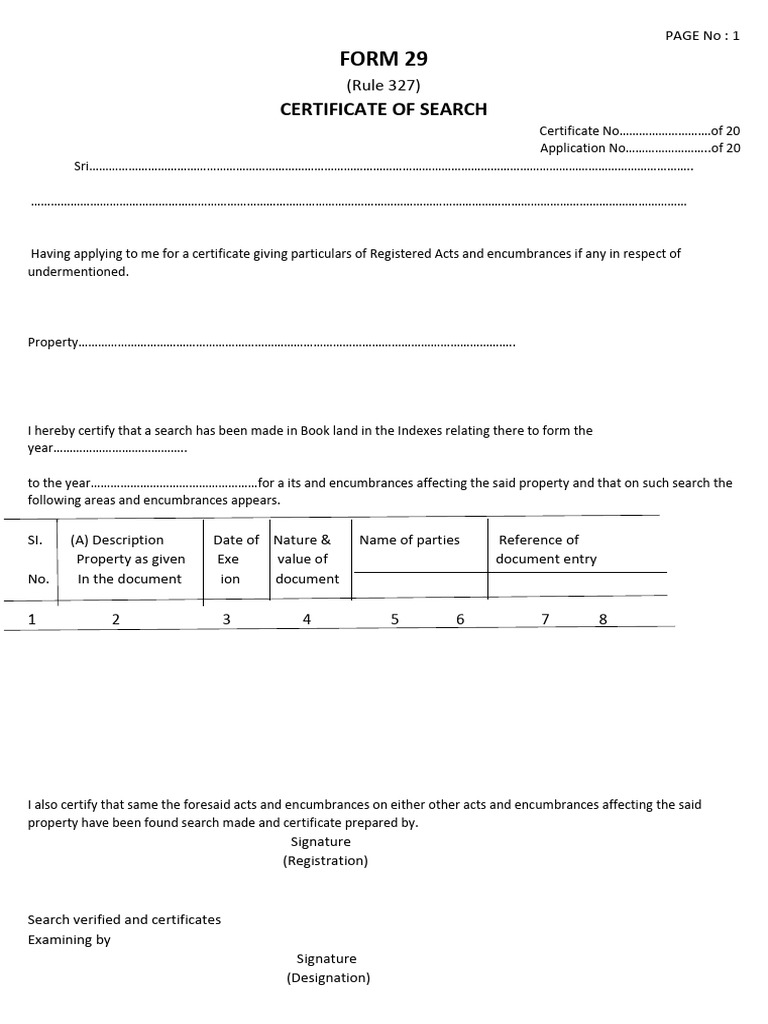 Property Search Certificate Details | PDF