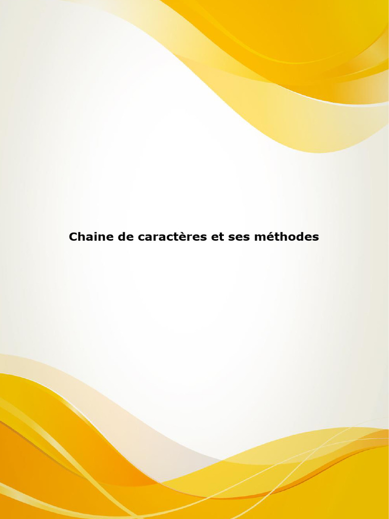 Méthodes de chaînes de caractères en Python | PDF | ASCII | Codage des ...