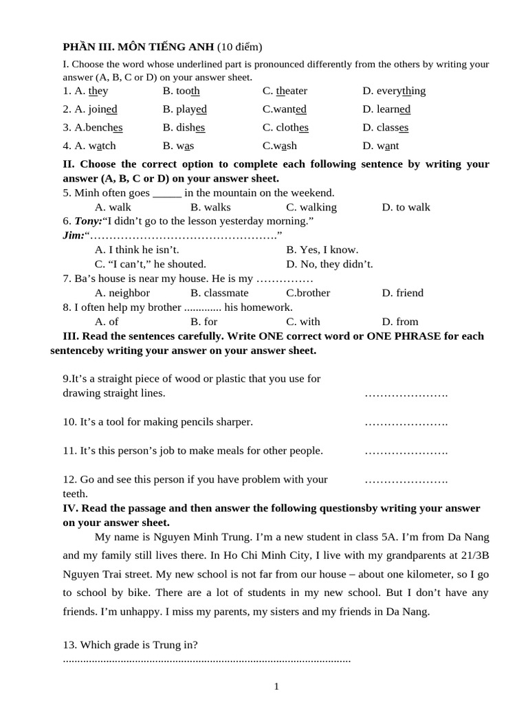 English Test Questions and Answers | PDF | Chess Theory | Chess