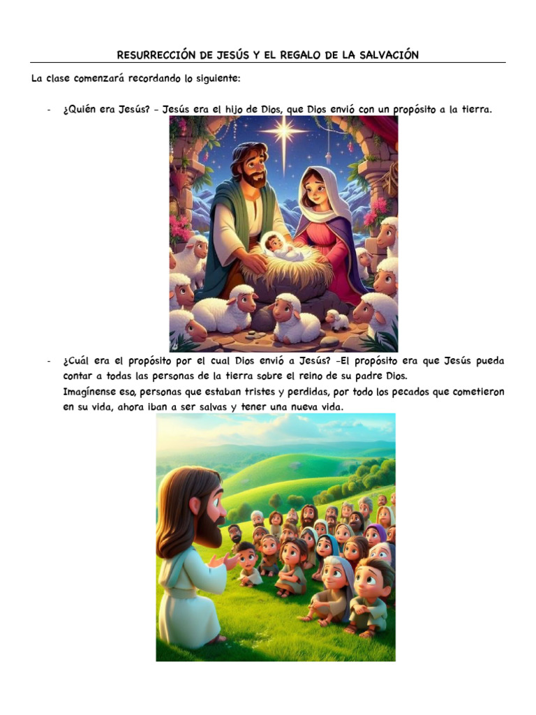 Resurrección de Jesús y El Regalo de La Salvación | PDF