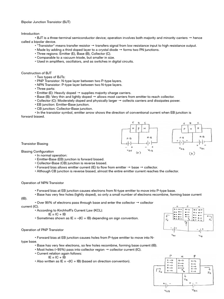 Understanding Bipolar Junction Transistors | PDF | Bipolar Junction ...