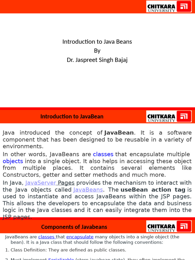 Overview of JavaBeans and JSP Integration | PDF | Class (Computer ...