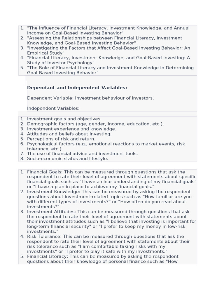 Research Variables and RoL | PDF | Structural Equation Modeling ...