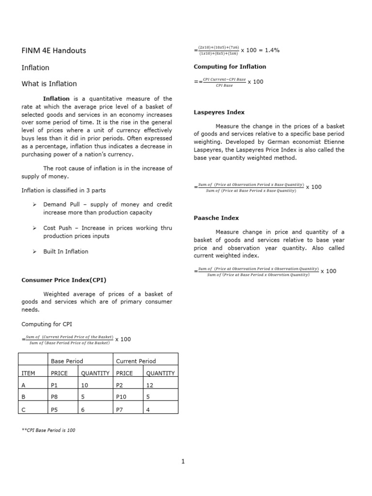 Understanding Inflation and CPI | PDF | Inflation | Consumer Price Index