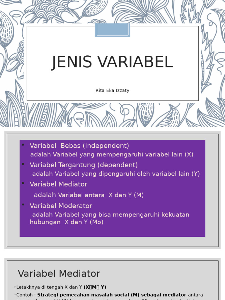 Jenis Variabel dalam Penelitian Sosial | PDF