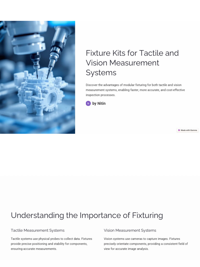 Modular Fixture Kits for Measurement Systems | PDF