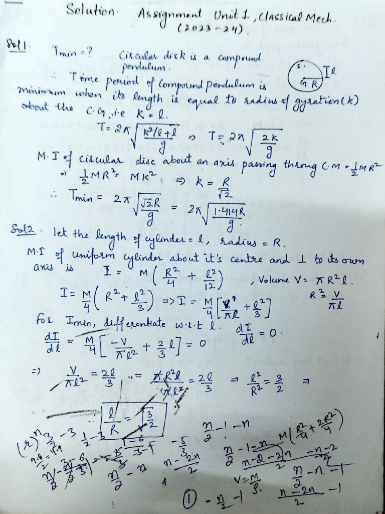 Physics Problem Solutions and Analysis | PDF