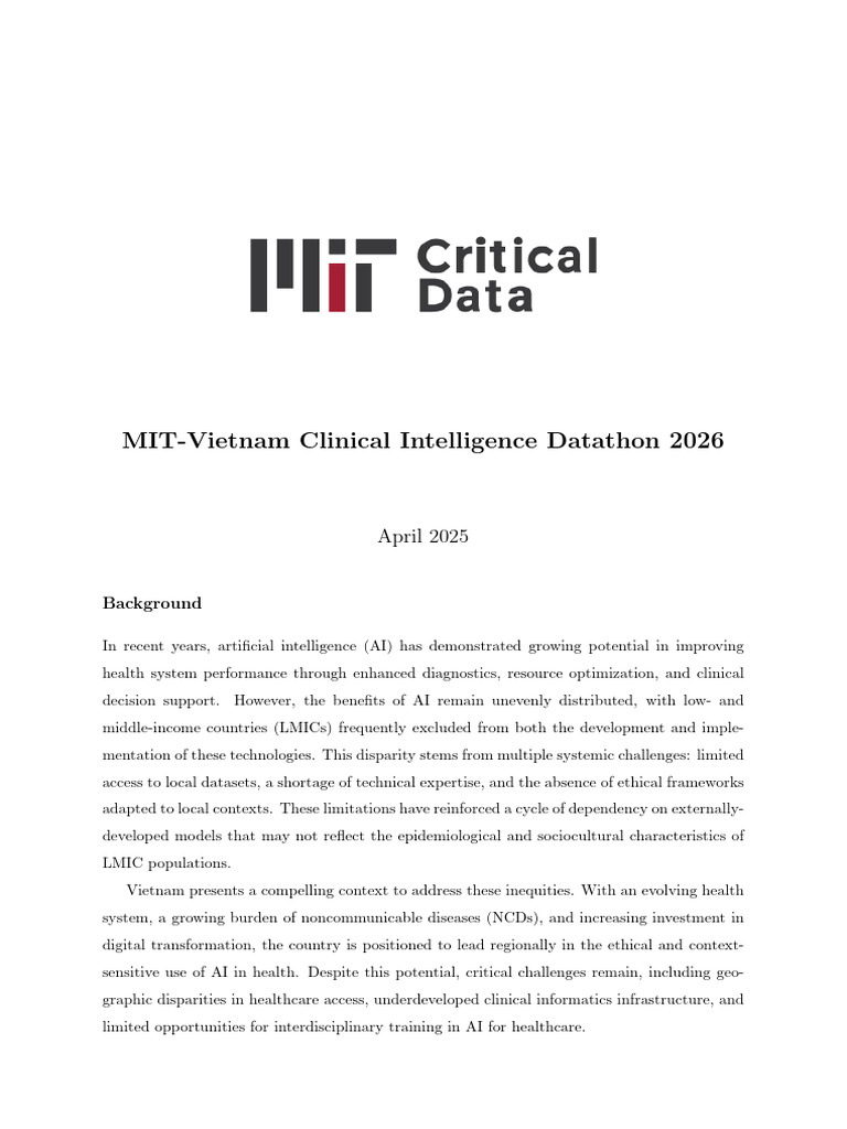 MIT Hackathon Proposal X BMH AI | PDF | Artificial Intelligence ...