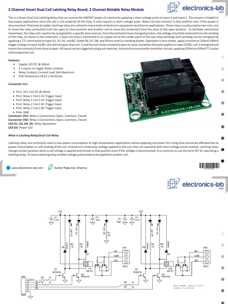 Dual Coil Latching Relay Overview | PDF | Relay | Equipment