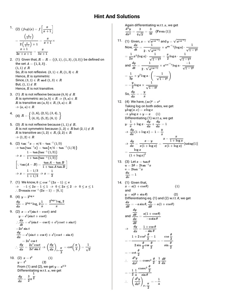 Mathematical Relations and Solutions Guide | PDF | Chess Theory | Chess ...