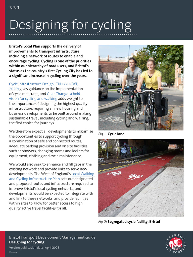 03 3 1 Designing For Cycling | PDF | Cycling Infrastructure | Traffic