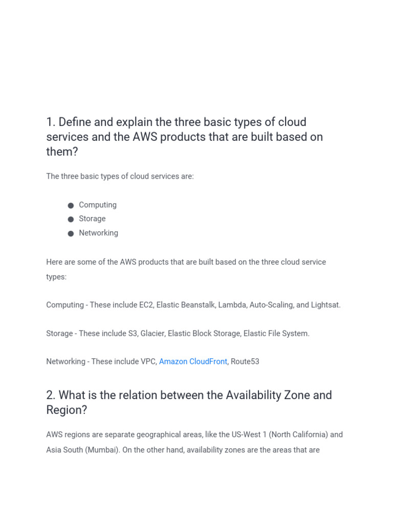 AWS Cloud Services Overview and Insights | PDF | Amazon Web Services ...