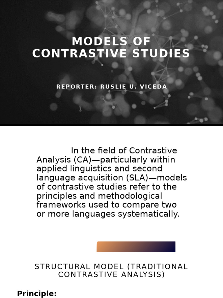 Contrastive Analysis Models in SLA | PDF | Second Language | Linguistics