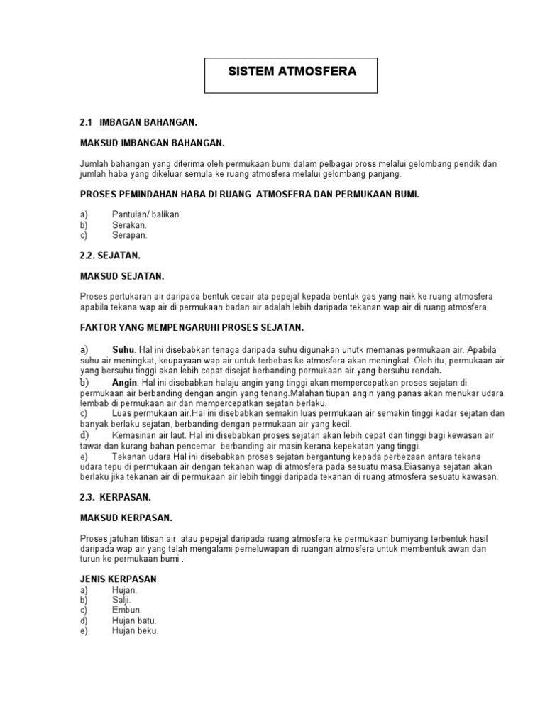Modul Geografi Fizikal 2012 - Sistem Atmosfera