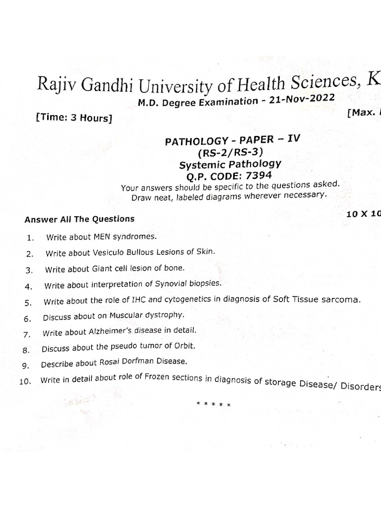 RGUHS Nov 22 Karnataka | PDF