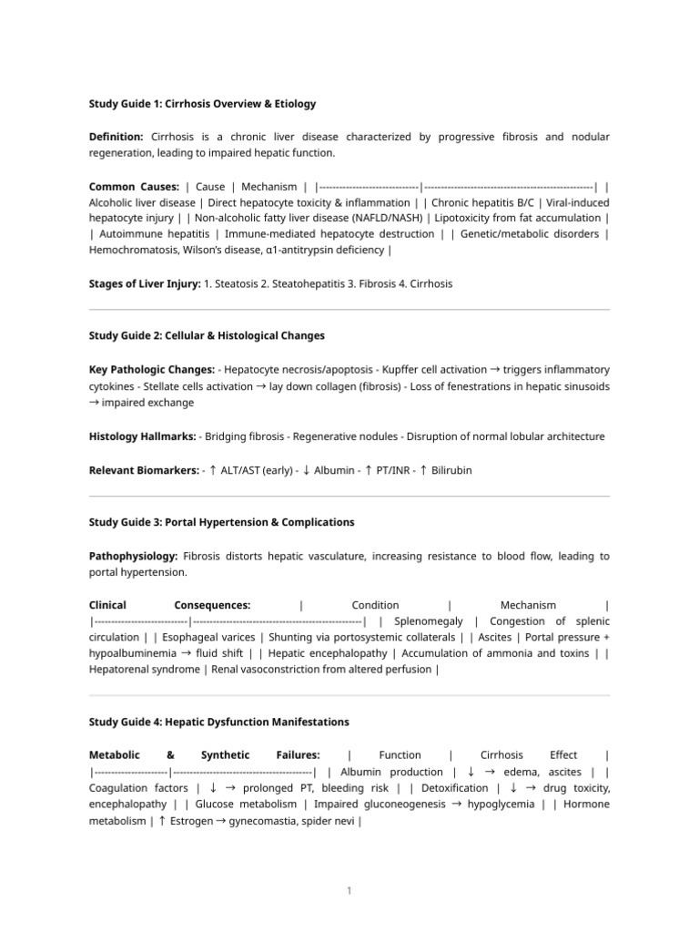 Overview of Liver Cirrhosis and Causes | PDF | Cirrhosis | Liver