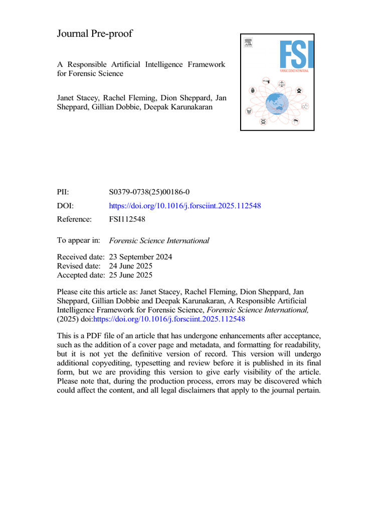 Responsible AI Framework for Forensics | PDF | Artificial Intelligence ...