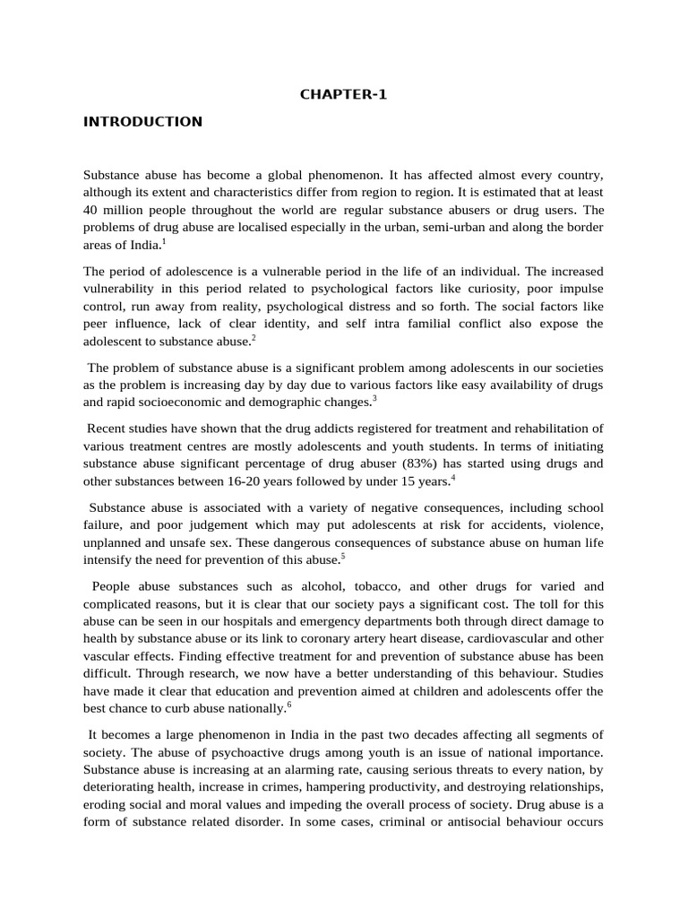 Adolescent Substance Abuse Awareness Study | PDF | Substance Abuse ...