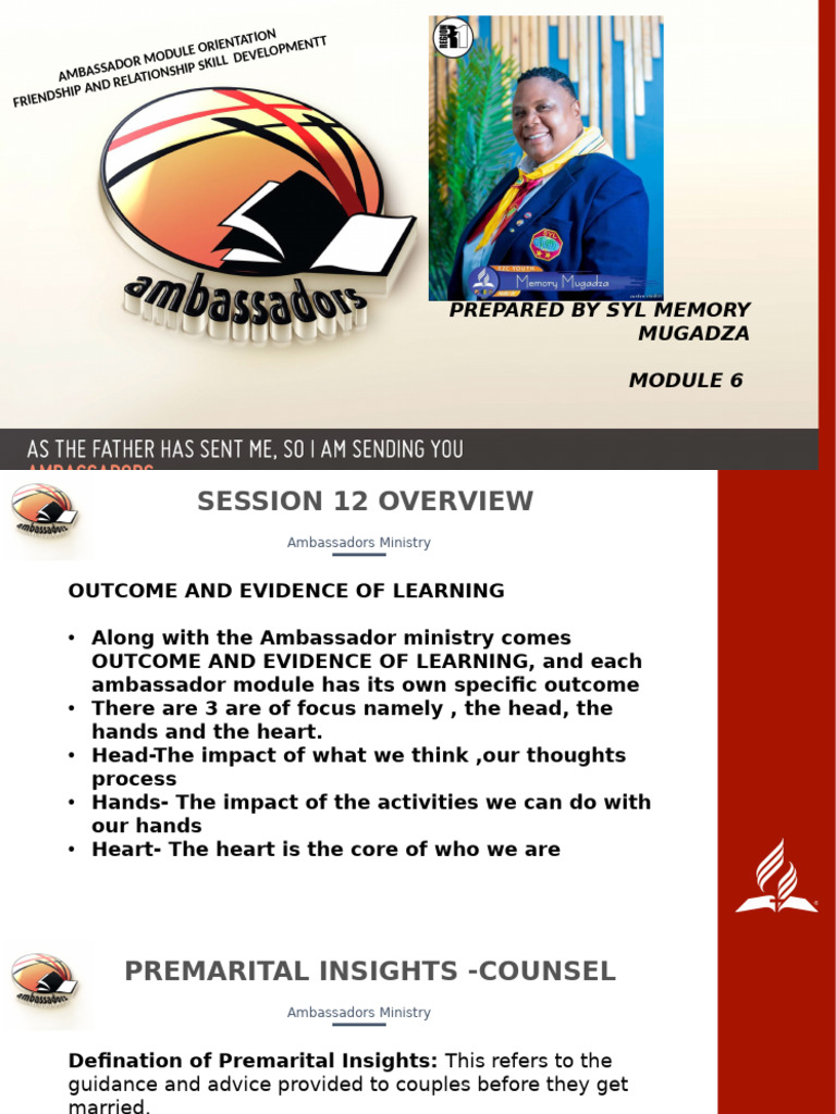 Ambassador Relationship Module SESSON 11.Pptx Finale | PDF | Faith | Love