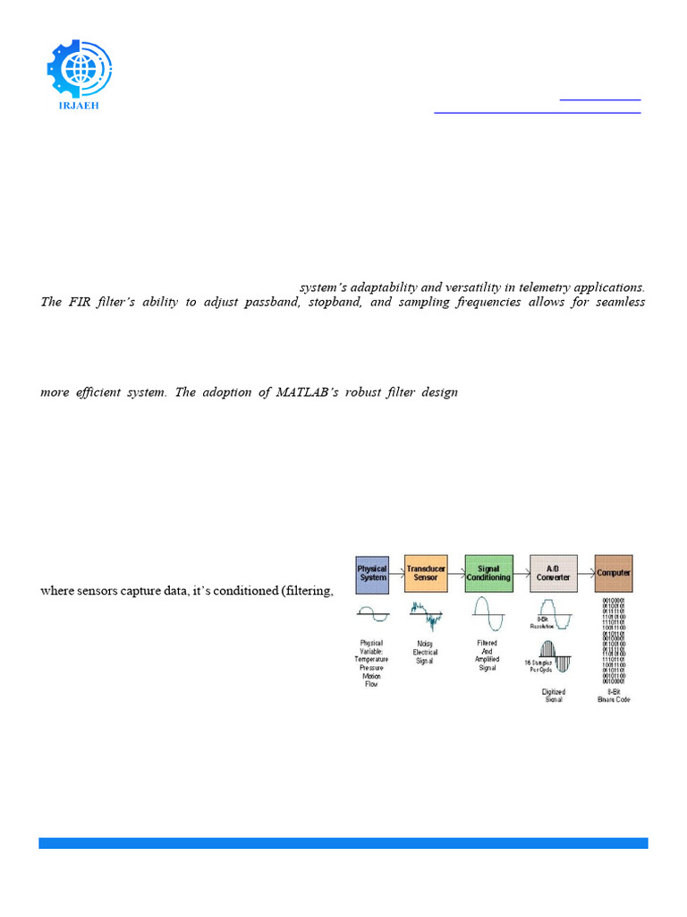 Reconfigurable FIR Filter for Telemetry | PDF | Analog To Digital ...