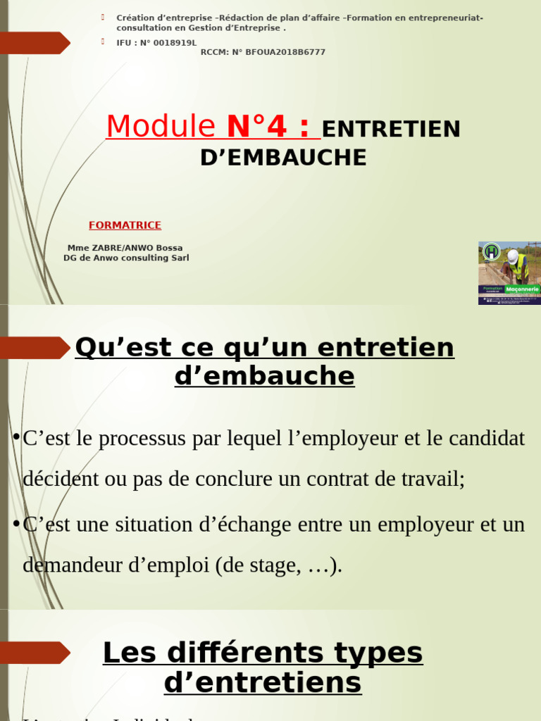 Guide de l'entretien d'embauche | PDF | Entretien d'embauche ...