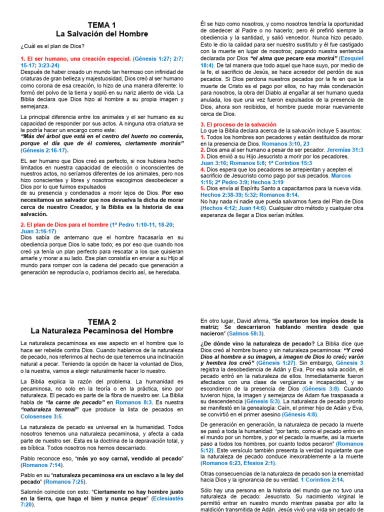 Resumen Clases EEM 1 Nivel Clases 1-2 | PDF | Pecado | Cristo (título)