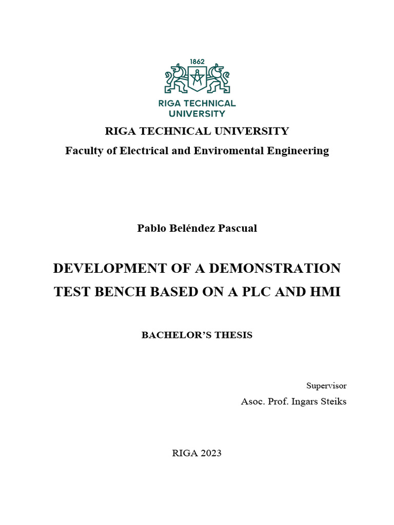 Belendez - Development of A Demonstration Test Bench Based On A PLC and ...