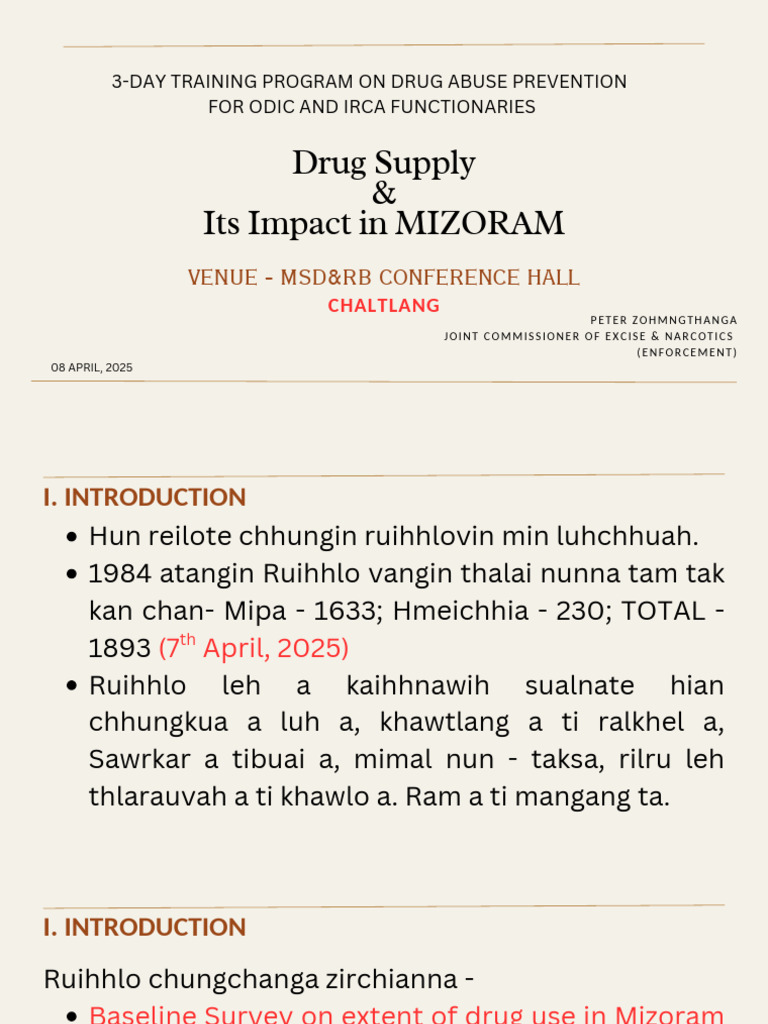 1 Drug Supply and Its Impact in Mizoram | PDF | Drugs | Drugs Acting On ...