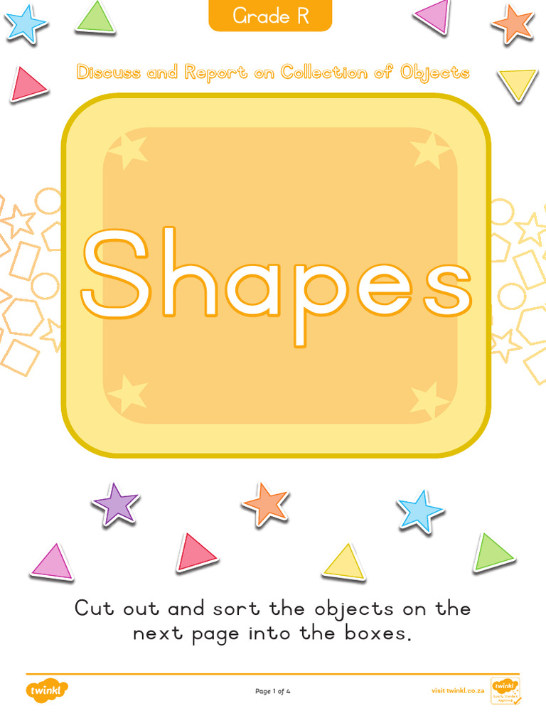 Grade R Object Sorting Activity | PDF