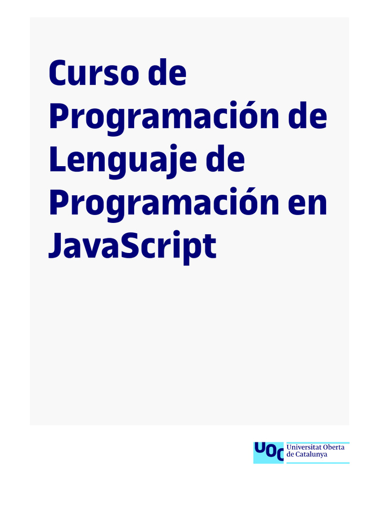 Curso Online de JavaScript UOC | PDF | Script Java | Lenguaje de ...