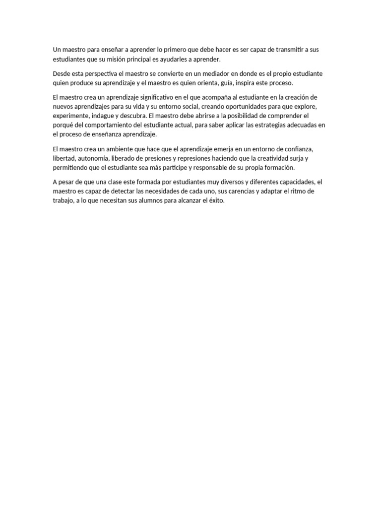 El Rol del Maestro en el Aprendizaje Activo | PDF