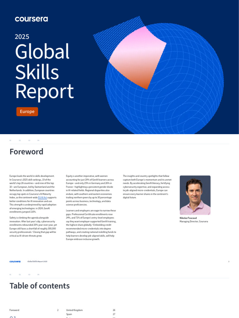 Coursera Global Skills Report 2025 | PDF | Artificial Intelligence ...