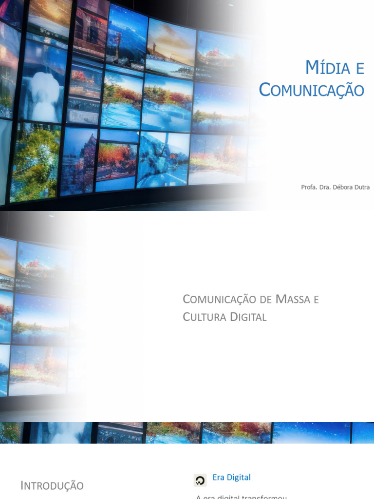 Comunicação de Massa e Cultura Digital | PDF | Comunicação | Internet