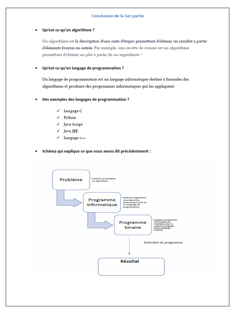Introduction aux algorithmes et programmation | PDF | Programmation ...